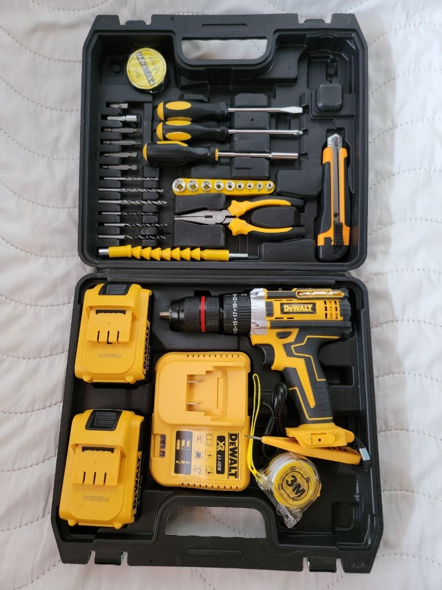 💥 OFERTA TALADRO Dewalt Mandril Metálico de Media INALAMBRICO 68V + 34 ACCESORIO INCLUIDOS