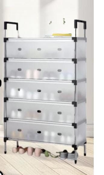 zapatero de 6 niveles antipolvo con tapa ideal para mantener tu hogar con estilo