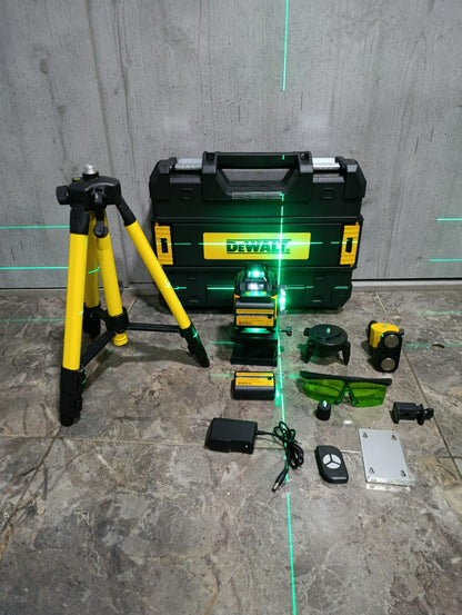 Nivel Láser Profesional 360° con Trípode y Accesorios