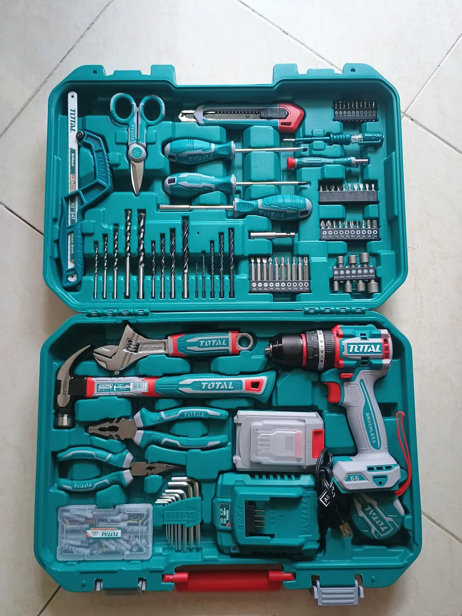 taladro Inalámbrico de 20V + 165 piezas de herramientas