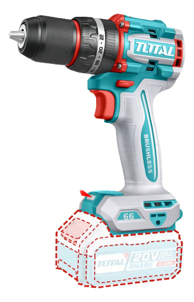 taladro Inalámbrico de 20V + 165 piezas de herramientas