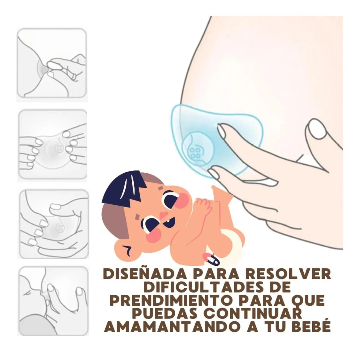 pezonera en silicona para lactancia materna con estuche