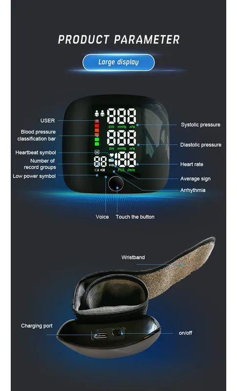 Tensiómetro Digital Recargable con Voz en Español