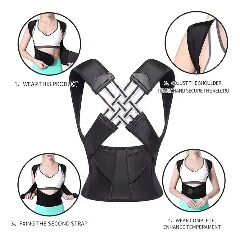 “Corrector Postura Ajustable: Ideal para Hombres y Mujeres”