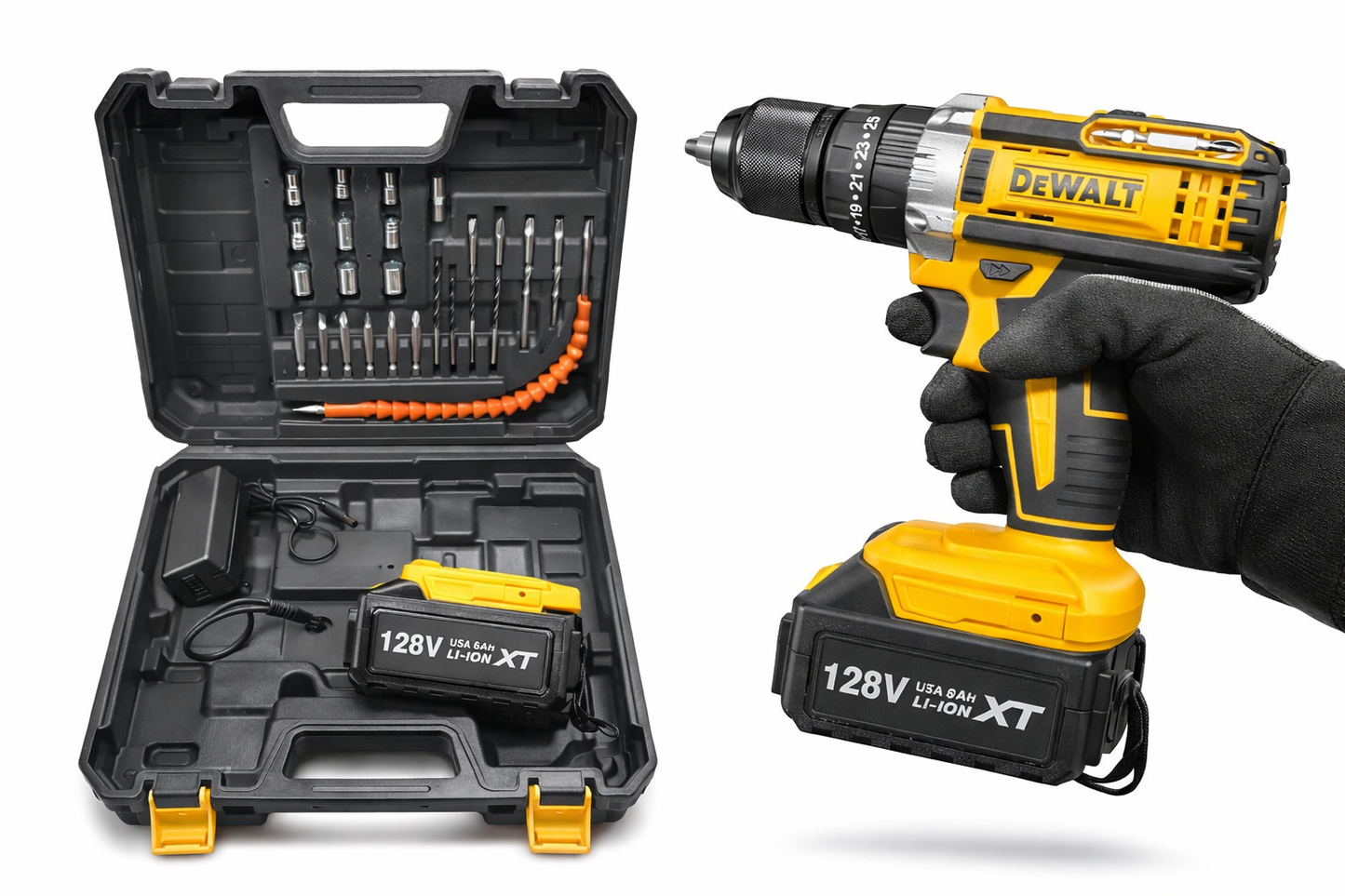 Taladro Potente Inalambrico 128v Dewalt