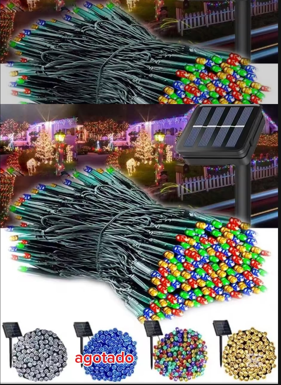🌞OFERTA IMPERDIBLE! Luces Solares 20 m — Ilumina y ahorra 💡