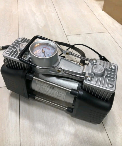 Compresor de Aire Doble Pistón 12V – Potente, Rápido y Portátil