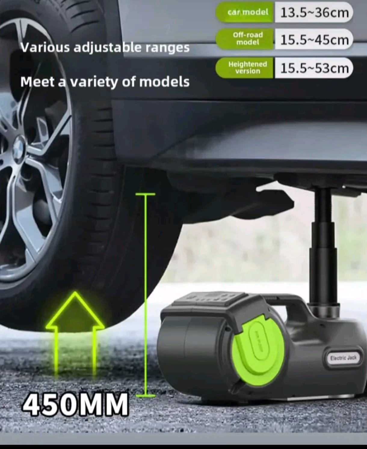 Gato eléctrico-hidráulico para coche de 5 toneladas