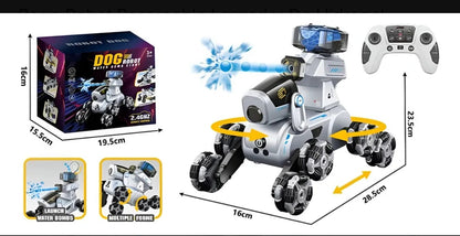 Perro Robot Recargable Lanzador De Hidro