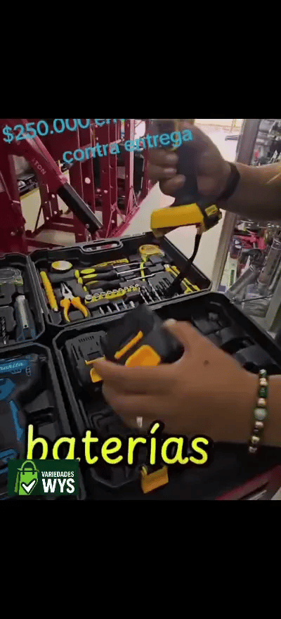 Taladro Percutor InaláMbrico 1/2” Brushless 128v + Kit Completo 36 Piezas
