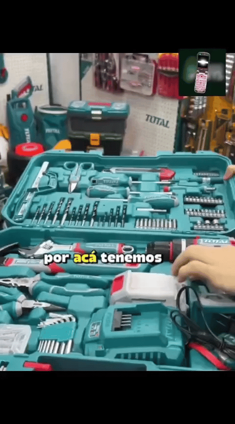 taladro Inalámbrico de 20V + 165 piezas de herramientas
