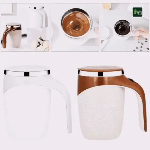 Taza De Cafe Inoxidable Automezclable