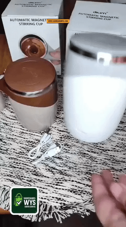 Taza De Cafe Inoxidable Automezclable