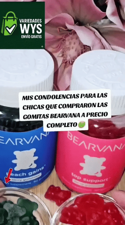 Gran Combo Gomas X2 Bearvana Booty Breast Glúteos Más Grandes Y Firmes
