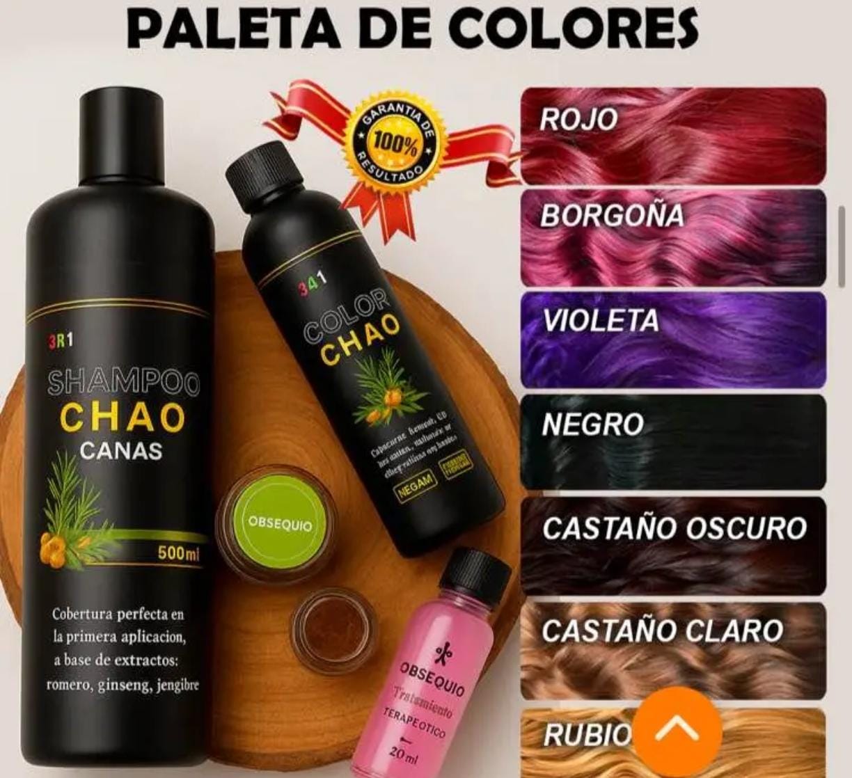 oferta shampoo chao canas +tratamiento y obsequio
