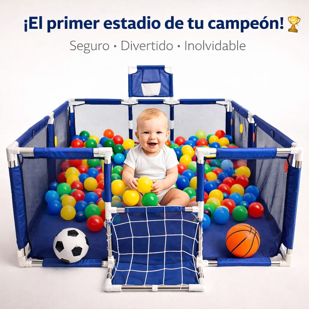 Corral Juegos Para Bebe Color Azul