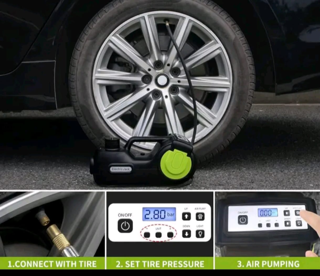 Gato eléctrico-hidráulico para coche de 5 toneladas