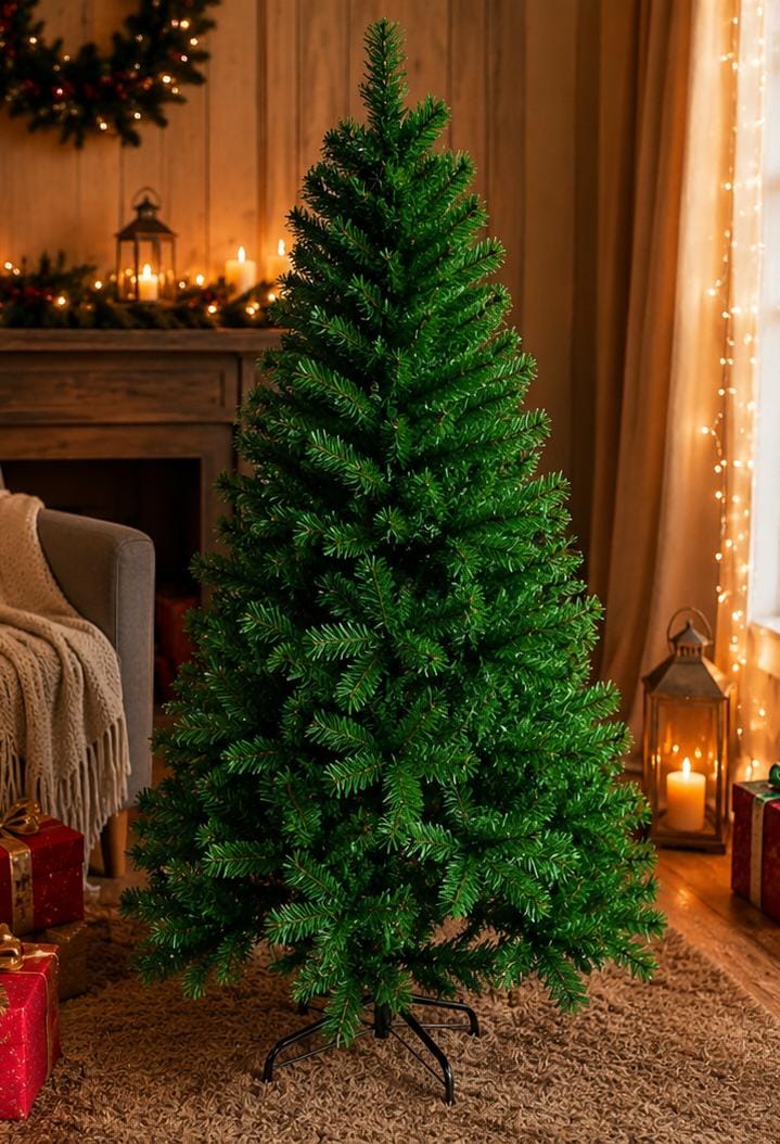 Árbol Navideño Premium 1.80 Mts – 741 Ramas, Base Metálica y Duradero