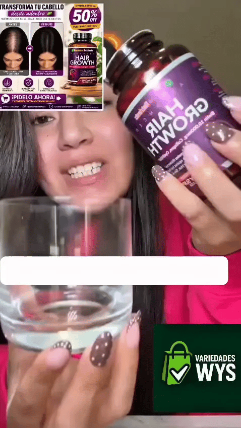 COMBO Oferta 2x1 Hair Growth Vitamina Con Biotina 10,000 MCG Recupera La vitalidad Cabello Uñas y Piel ORIGINAL